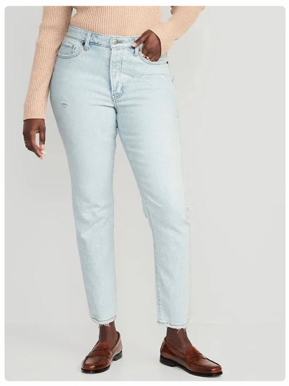 Old Navy light blue high-rise jeans